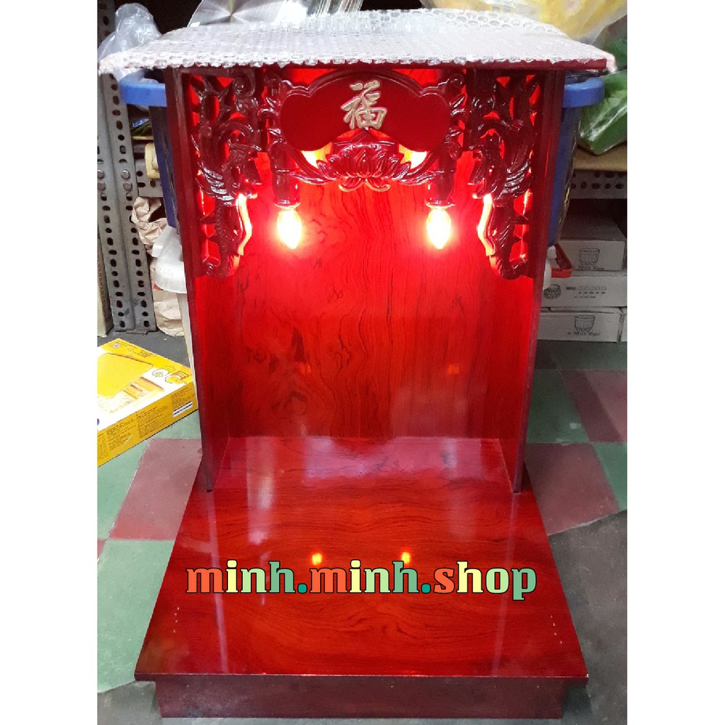 Bàn thờ Ông Thần Tài Ông Địa 40cm, có hộc kéo