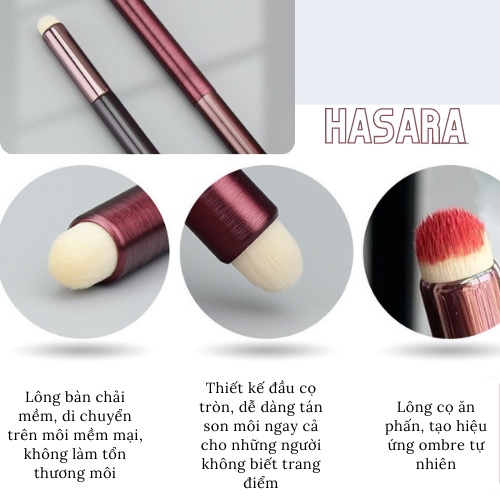 Cọ tán son môi, che khuyết điểm môi mềm mịn đa năng nội địa trung HC001 – Hasara