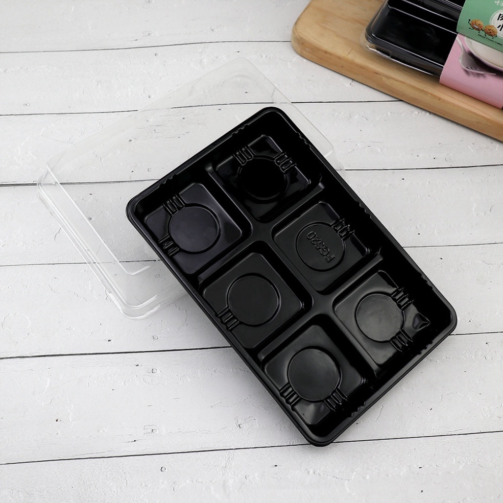 hộp bánh kem [FREESHIP❤️] Combo 50 hộp nhựa pet 6 ngăn tròn