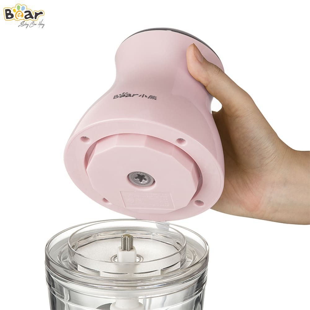 Máy Xay Thịt Xay Đồ Ăn Dặm Bear 0.3L, 0.6L cối thủy tinh (Hàng chính hãng 1 đổi 1 trong 30 ngày, bảo hành 18 tháng)