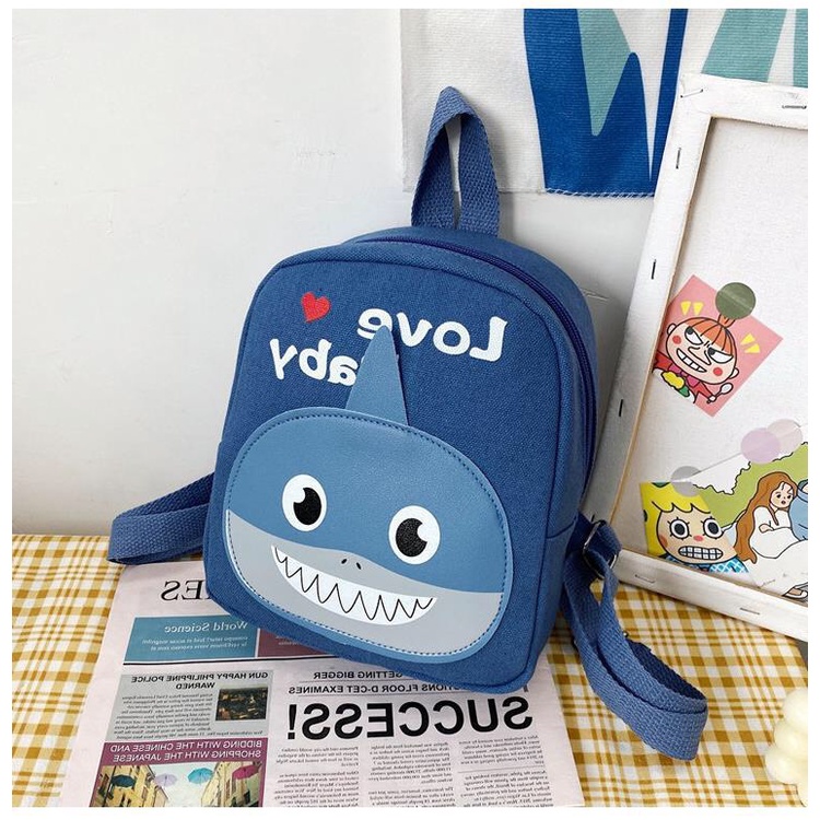 Balo cho bé mầm non đi nhà trẻ balo trẻ em mẫu giáo cá mập Baby Shark KGB001