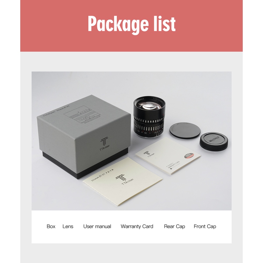 Ống kính TTartisan 50mm f0.95 Chính Hãng