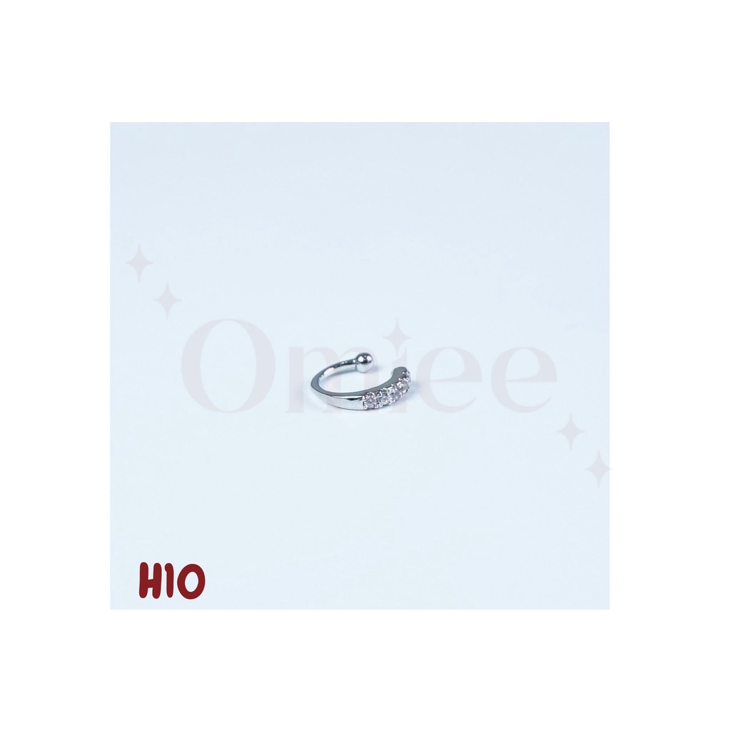 Khuyên tai kẹp vành bạc S925 không cần bấm lỗ cá tính OMIEE