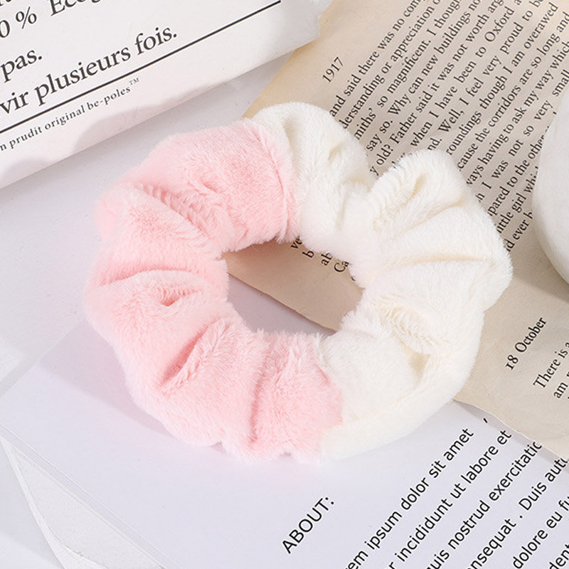 Dây Buộc Tóc Phối Lông Mềm Mại Thời Trang Cho Nữ