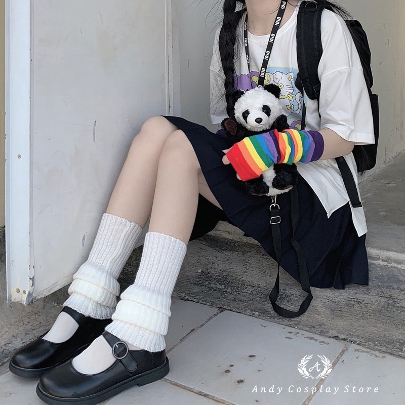 Tất len đan Japanese girl Loose Socks