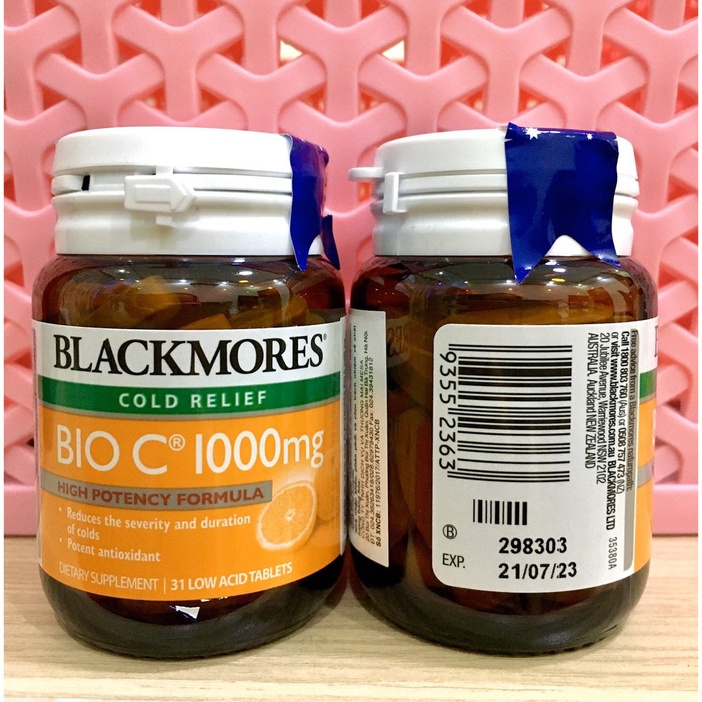 Viên uống bổ sung vitamin C Blackmores Bio C 1000mg (Hộp 31 viên) - Thực phẩm bảo vệ sức khỏe - 0305412