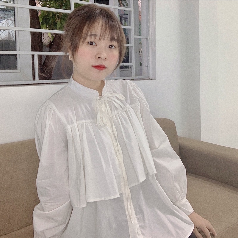 Áo sơ mi bèo tầng hàng QC