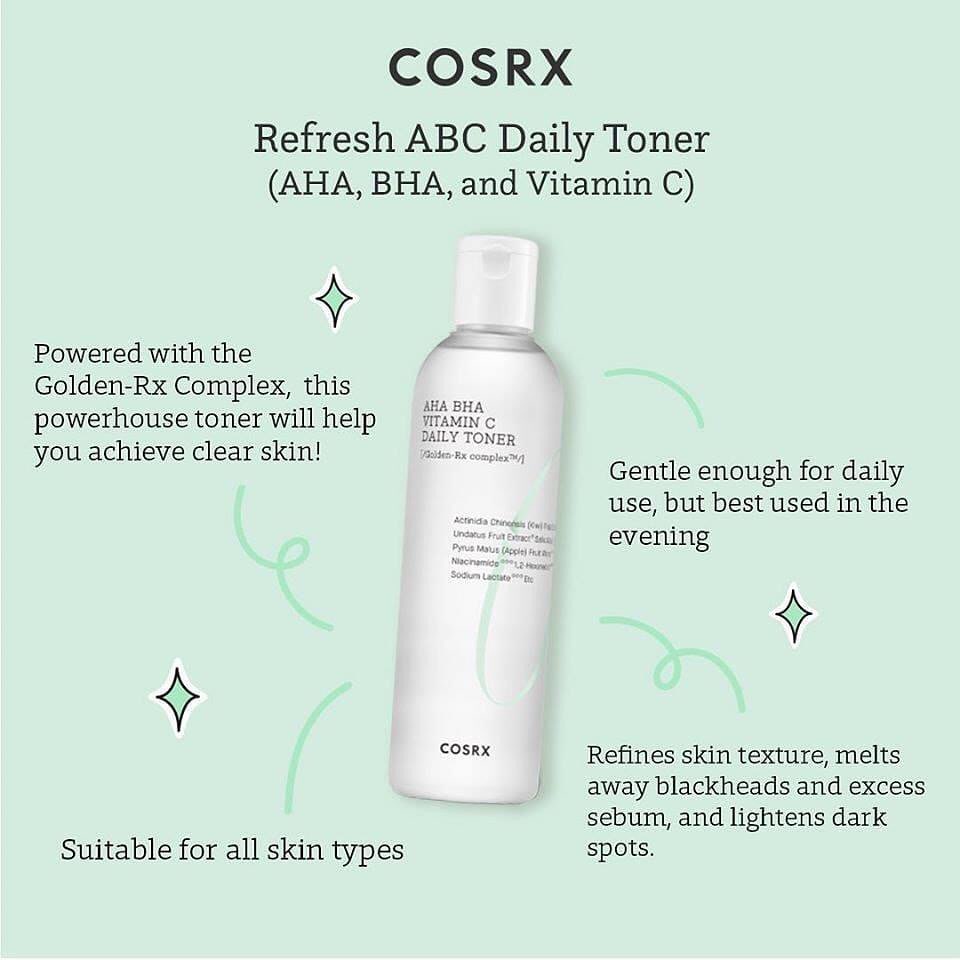 Nước Cân Bằng Trắng Da COSRX AHA BHA Vitamin C Dailly Toner 50ml+150ml+280ml