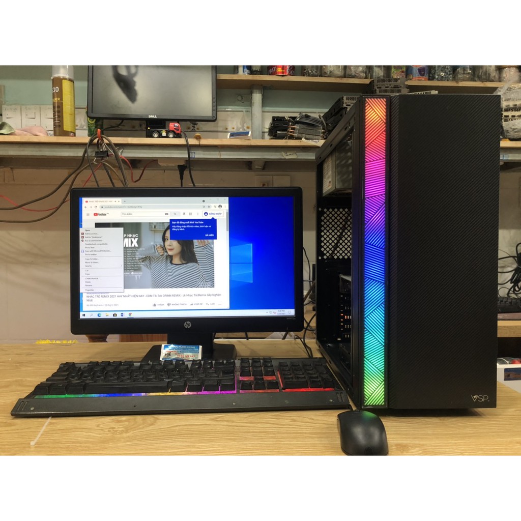 Bộ máy tính bàn chơi game, đồ họa...main b365, i5 9400f, ssd 120g. hdd 1tb, 500w ...pc chơi game, đồ họa | BigBuy360 - bigbuy360.vn