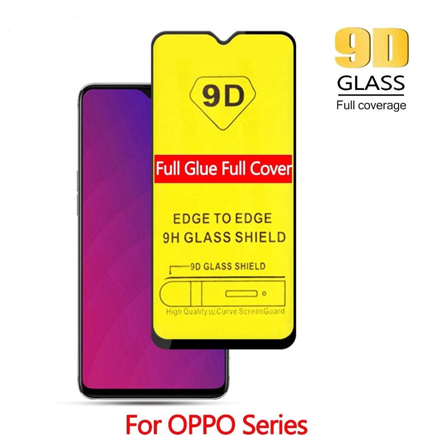 Kính cường lực 9D bảo vệ toàn màn hình cho OPPO F11 F9 Pro F7 F5 F3 A7 A5 A3s A5s Reno 5 5G 2 10X 2Z 2F ACE A Z