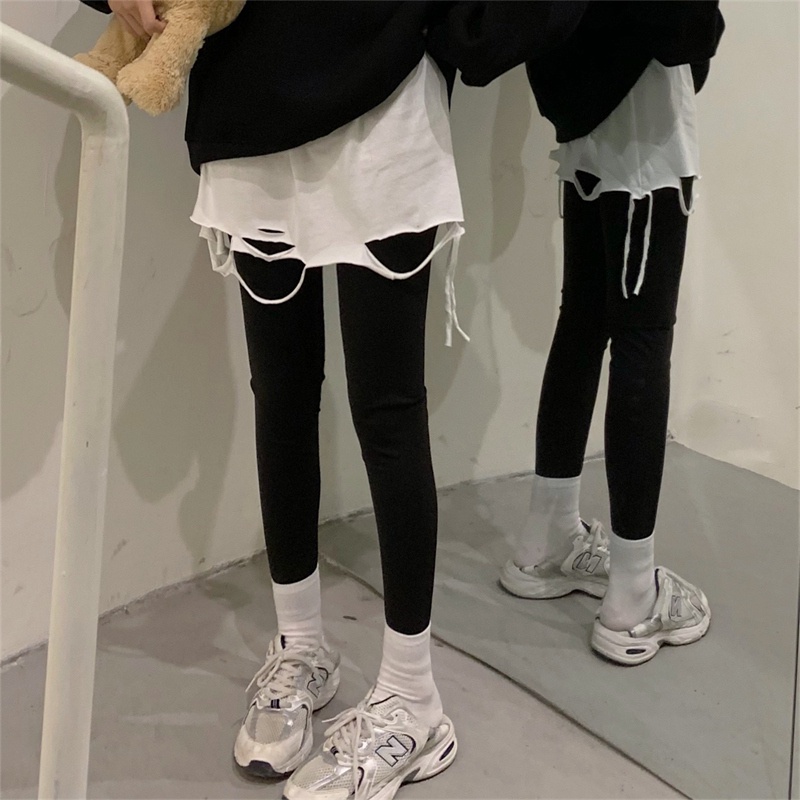 Chân váy ngắn Zhelihangfei kiểu rách cá tính trẻ trung thời trang