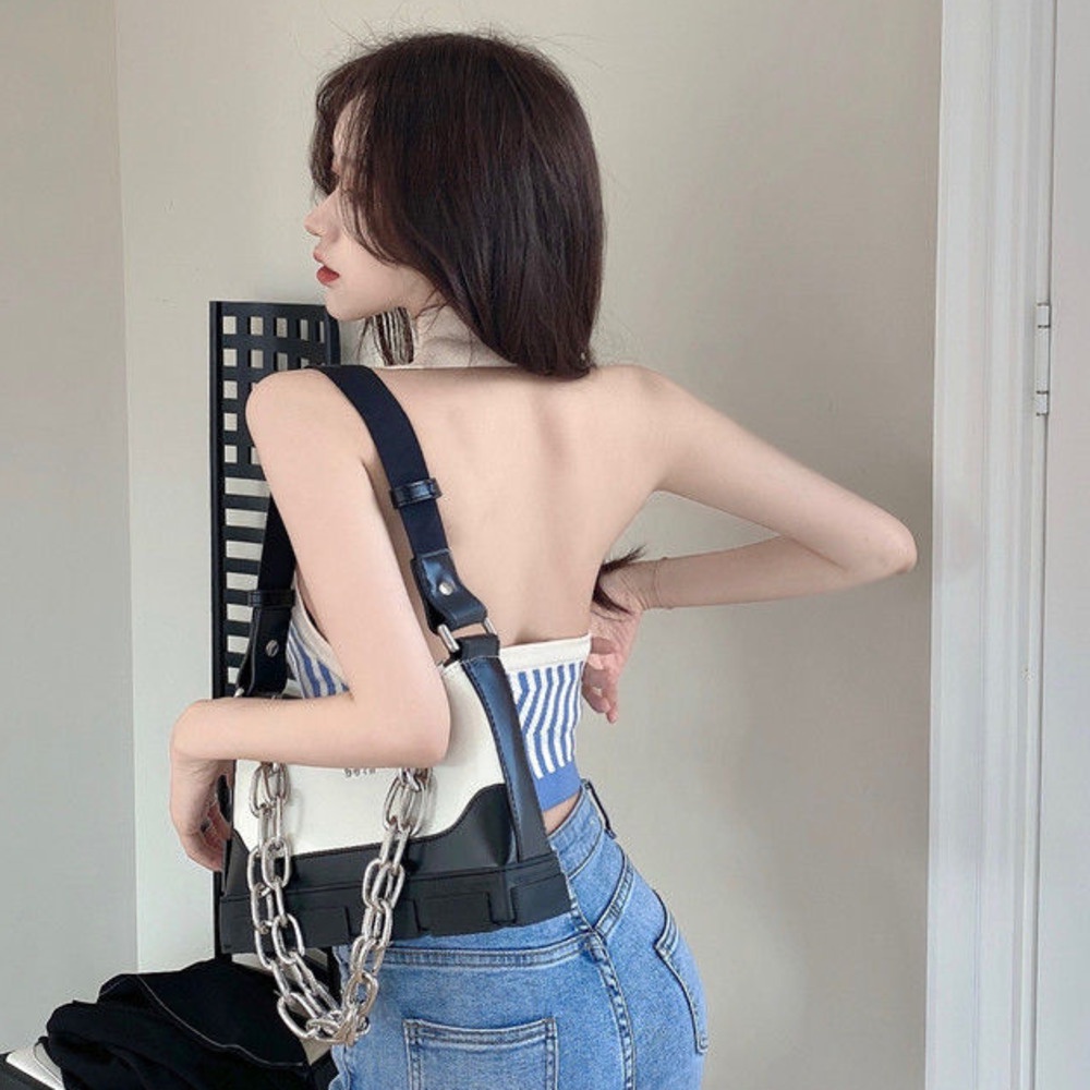 Áo Sơ Mi Cổ polo Hở Lưng Phong Cách Mới Xuân Hè