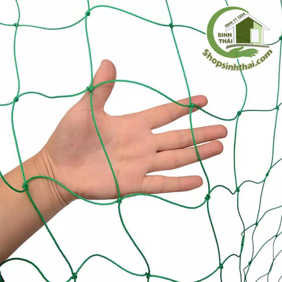 Lưới cước làm giàn leo màu trắng lỗ rộng 20cm, làm hàng rào, lưới chắn bóng