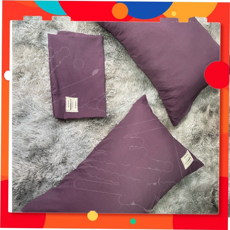 Vỏ gối cotton đơn sắc siêu mềm mịn,khô thoáng
