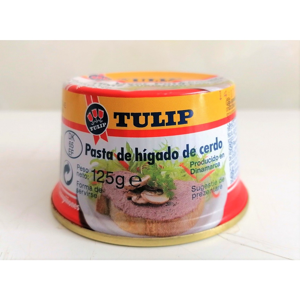 [Hộp tròn 125g – ĐỎ] PA TÊ HEO NẤM [Denmark] TULIP Mushrooms Liver Pate (pkg)