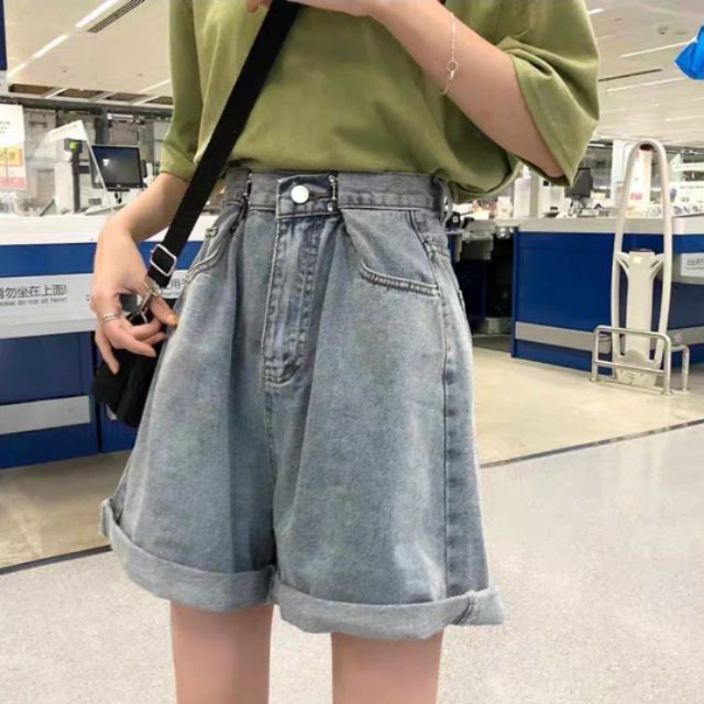 QUẦN SHORT KHUY CHỈNH EO FORM RỘNG