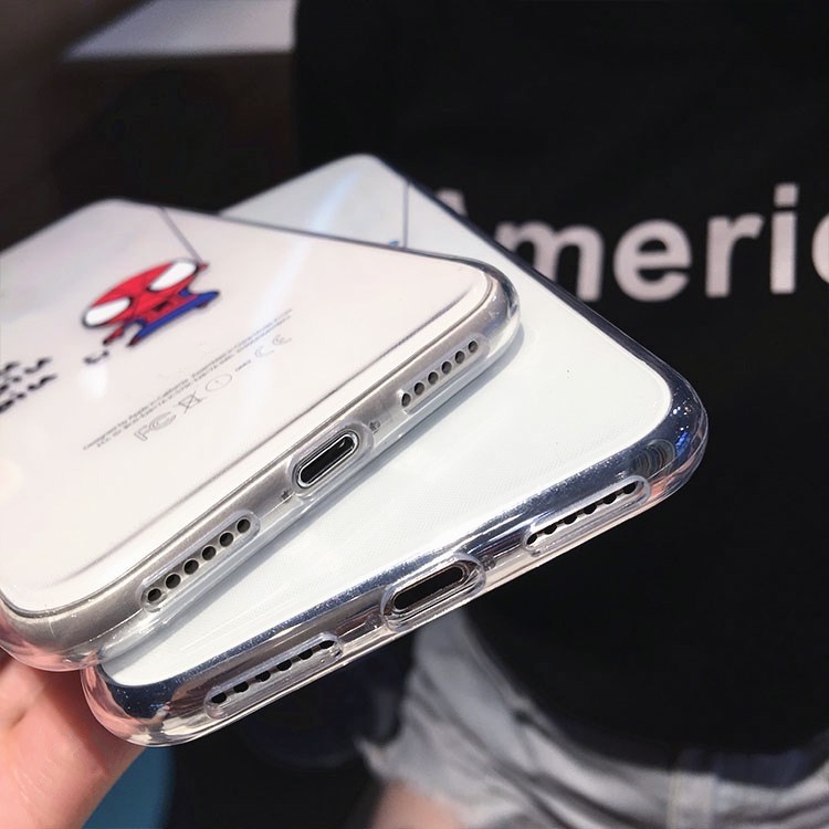Ốp lưng iphone 6, 6s plus, 7 8 Plus, X, XS, XR, XSMAX, 11, 12, 13 PROMAX TRONG SUỐT NGƯỜI NHỆN PKVN