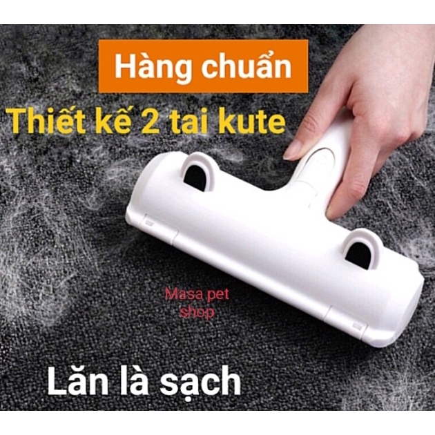 (HCM-Hàng chuẩn y hình) Cây lăn lông mèo, cây lăn lông tĩnh điện hút sạch lông chó mèo - có 2 tai kute HOT HÍT