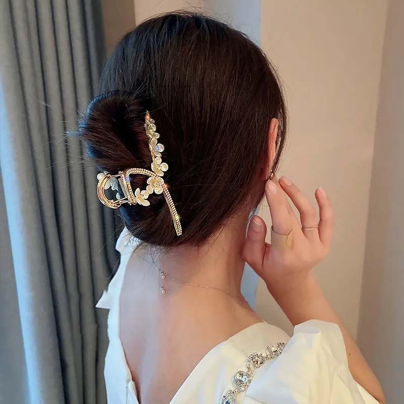 Kẹp Tóc Hình Hoa Đính Đá Thời Trang Cho Nữ
