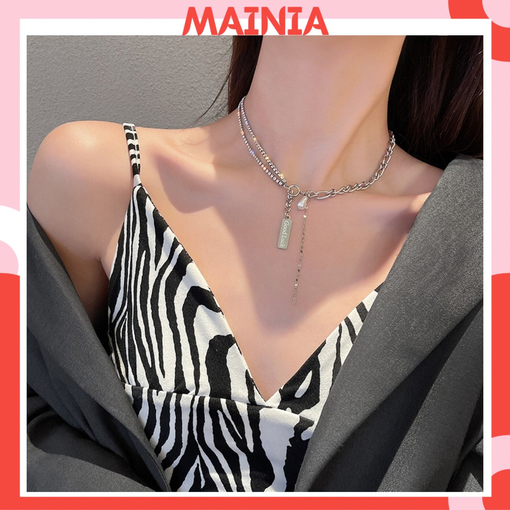 Dây Chuyền Vòng Cổ Hàn Quốc Cá Tính Cho Phái Nữ Dự Tiệc Đi Chơi Mainia Shop