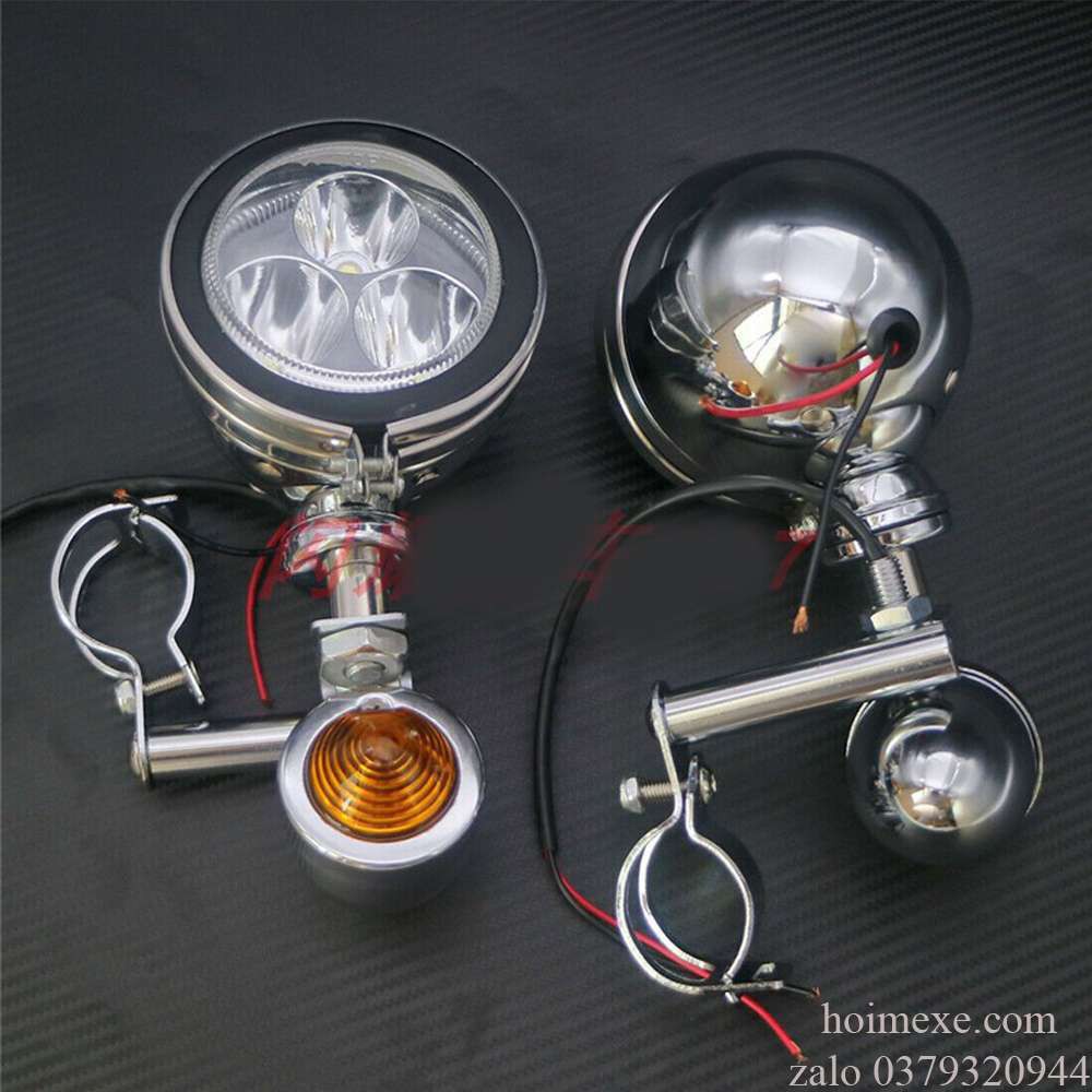 Đèn trợ sáng suzuki gz 150a 3 led, tặng kèm pass ốc vít