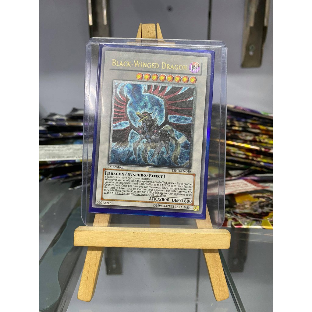 [ Dưa Hấu Yugioh ] Lá bài thẻ bài Black Winged Dragon - Ultimate Rare - Tặng bọc bài nhựa bảo quản