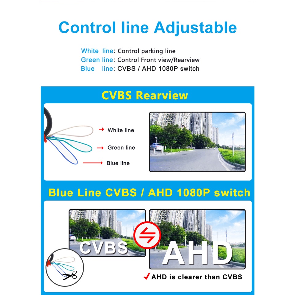 Camera Lùi Xe Thông Minh 2k ahd 1920x1080p hd Bằng Kim Loại Màu Đen Có Chế Độ Nhìn Đêm Cho Xe Hơi