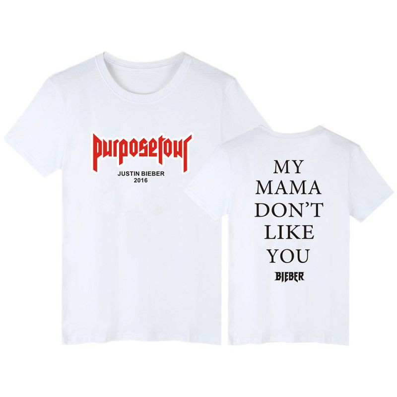 Áo Thun Tay Ngắn In Hình Justin Bieber Dành Cho Nam Và Nữ