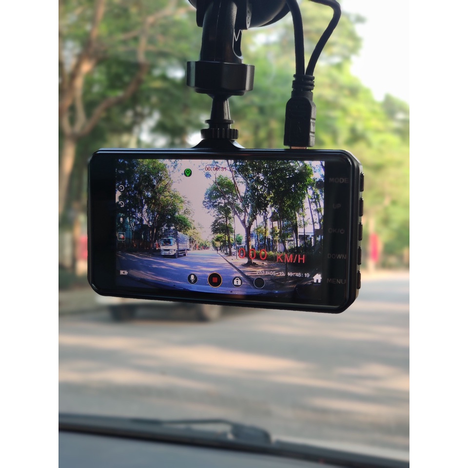 Camera hành trình ô tô A4 Plus,Camera hành trình wifi kết nối điện thoại ghi hình trước sau,có GPS,hỗ trợ thẻ nhớ 32G