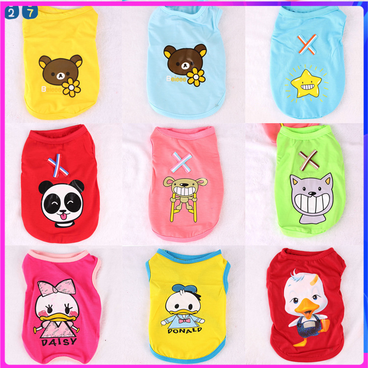 Áo Thun Cotton In Họa Tiết Dễ Thương Thời Trang Mùa Hè Cho Cún Cưng 27