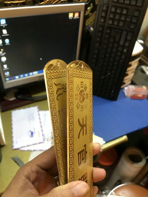 Kim bài thiên quan tứ phước bằng đồng cao cấp