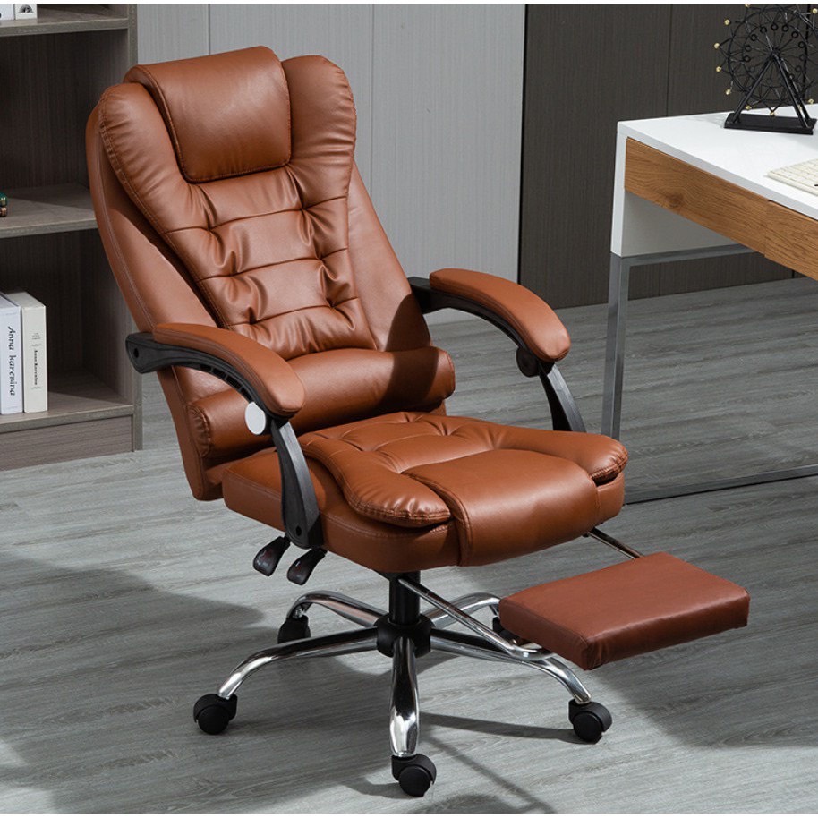 Ghế Xoay Văn Phòng Giám Đốc F25,Chế độ Masage Hai Điểm giúp thư giãn  cột sống lưng, ngả lưng gác chân êm ái