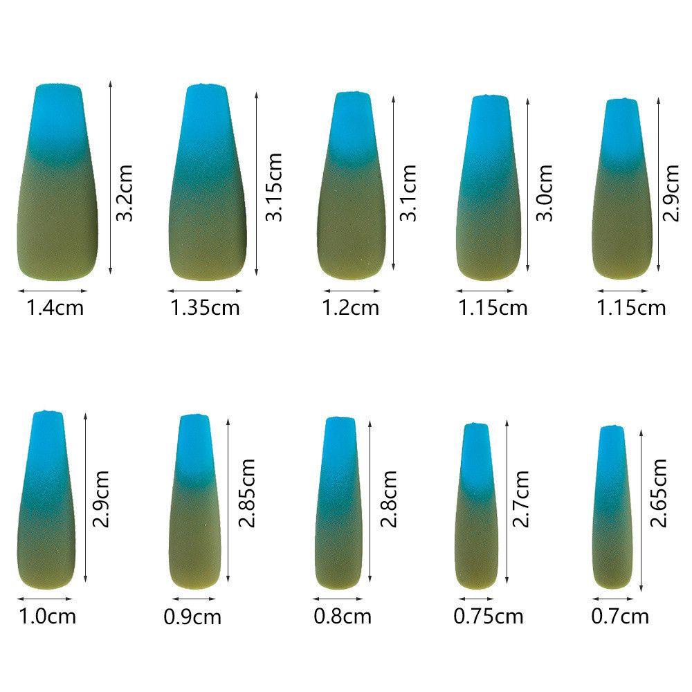 Móng Tay Giả Múa Ba Lê Dài Hình Chữ T Màu Gradient Làm Đẹp