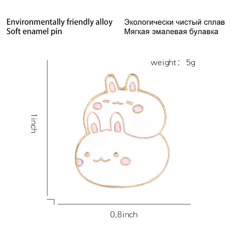 Ghim Cài Áo Hình Thỏ Xinh Xắn Dùng Để Trang Trí Quần Áo