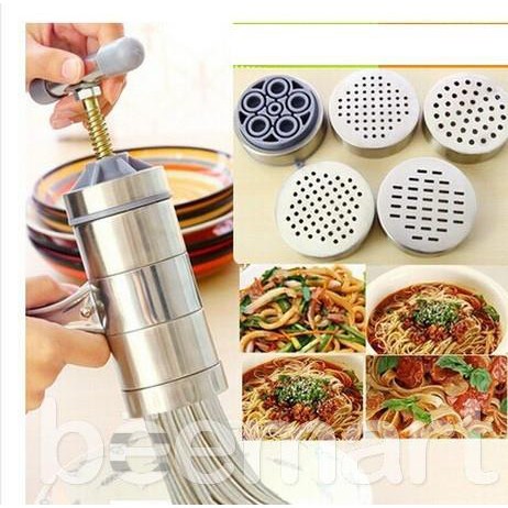 Máy làm bún tươi, bánh canh, phở,.. bằng inox cao cấp đơn giản, dễ sử dụng với 5 đầu thay thế bằng inox nhiều cỡ