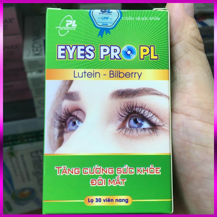 Bổ mắt, Viên uống sáng mắt, Eyes pro pl tăng cường thị lực giúp sáng mắt  giảm tình trạng khô mắt, mỏi mắt, nhức mắt