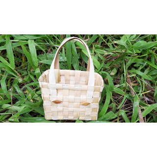 Giỏ Lá Dừa Khô Không Màu (12cm*6cm*10cm)