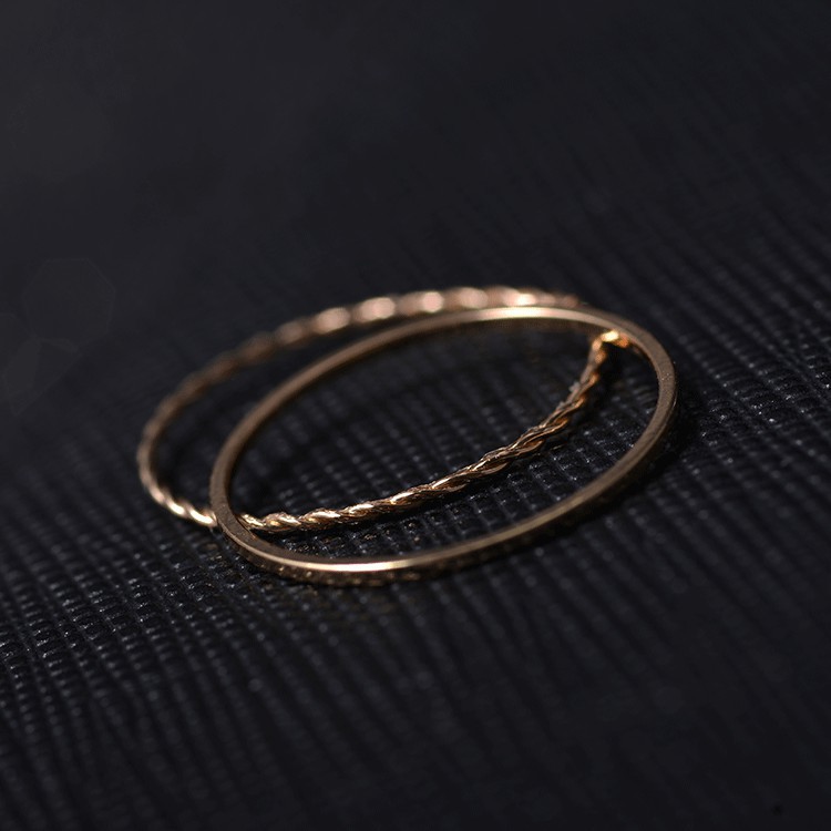 Bộ nhẫn mạ vàng B829 phong cách Hàn Quốc dễ phối đồ sành điệu dành cho bạn nữ