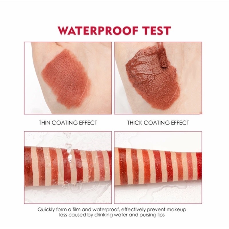 Son Môi 8 Màu Tùy Chọn Chống Thấm Nước Và Mồ Hôi Lâu Trôi Không Dính Cốc
