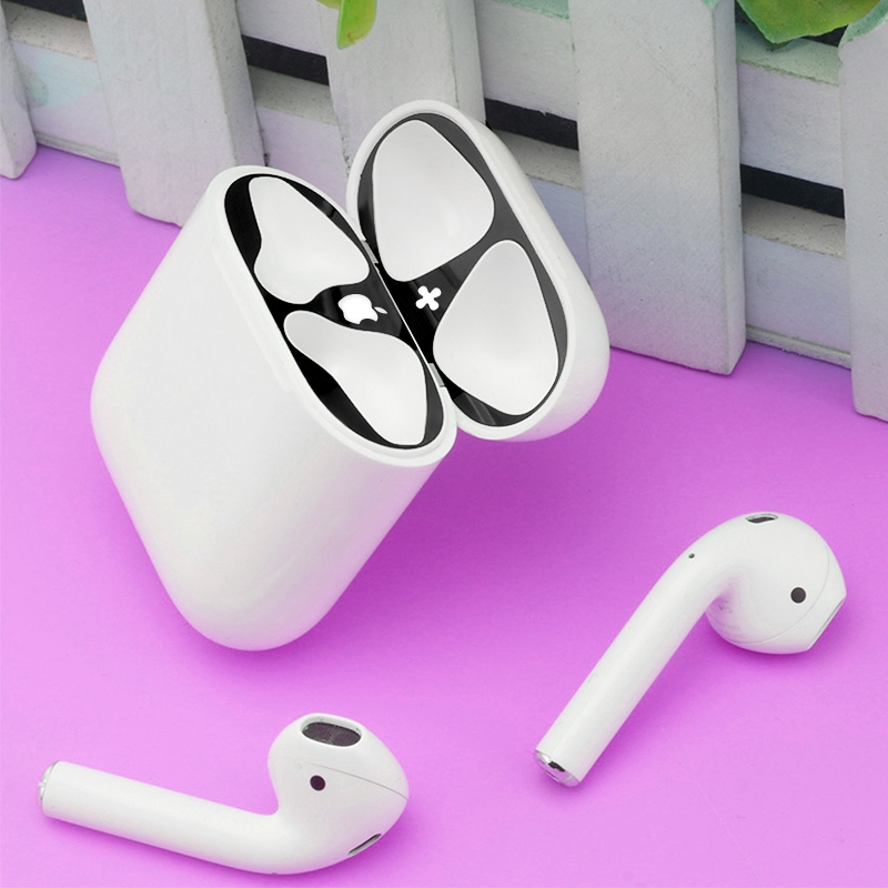 Miếng dán kim loại chống bụi cho hộp đựng tai nghe Apple Airpods