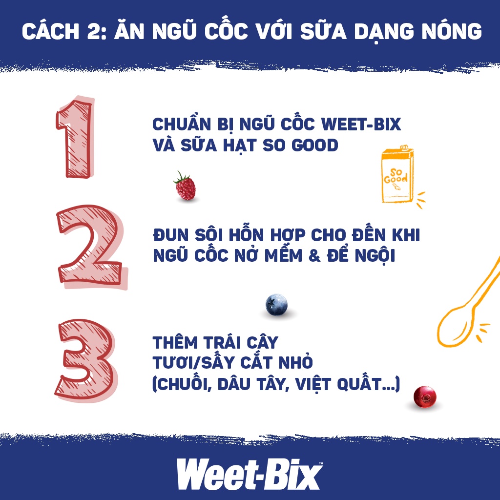 Bánh ngũ cốc vị dâu WEET - BIX Úc 500g ăn sáng làm từ lúa mì nguyên hạt, giàu chất xơ ít đường