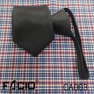 Cà Vạt – Thắt sẵn, Cao Cấp, Bản Nhỏ 5cm, Silk, Đen, Đồng Phục, Chú Rể, Công Sở, Học Sinh, Facioshop, C003 - Nam