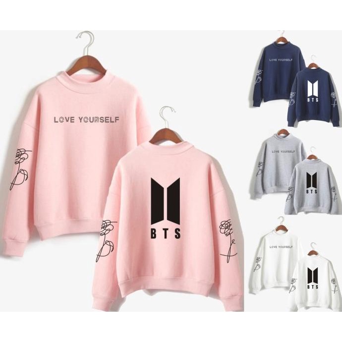 Áo Khoác Sweater Tự Dính Kiểu Bts Love Your | Bts Mới