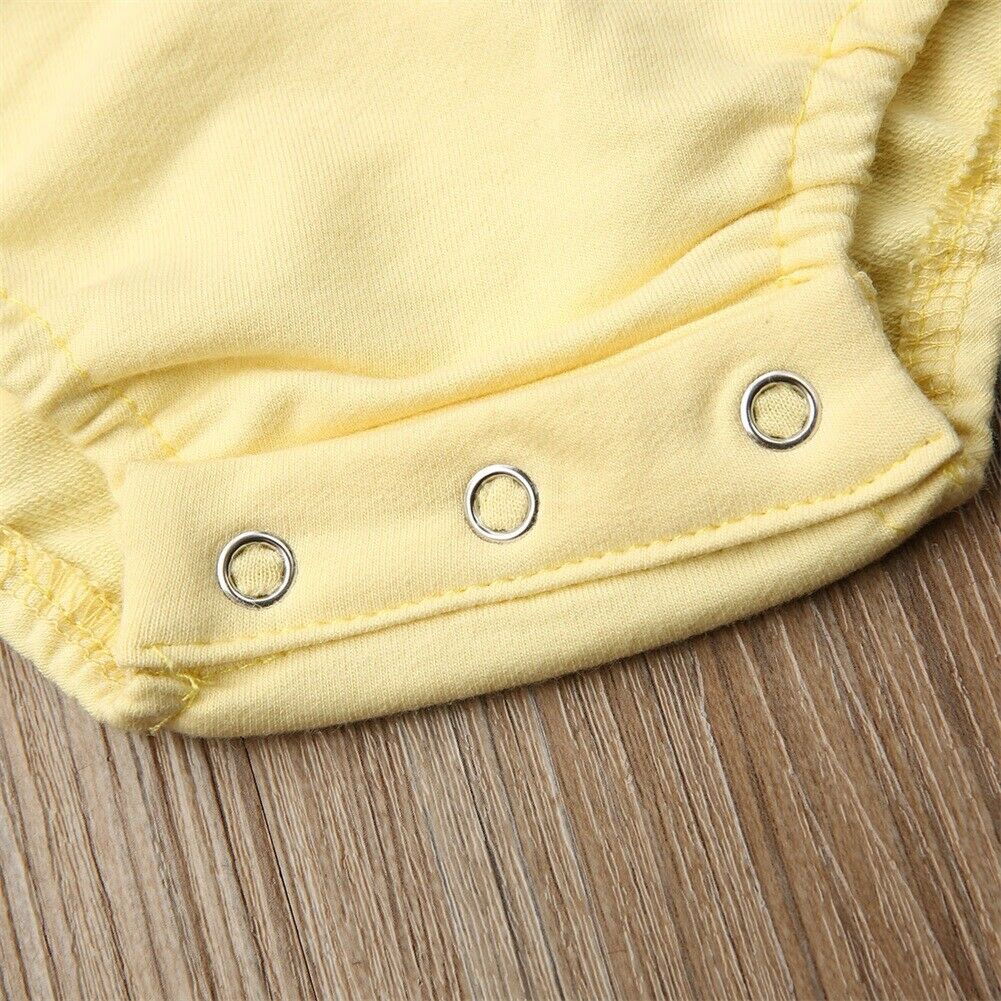Jumpsuit tay dài hoạ tiết quả chuối đáng yêu xinh xắn cho bé