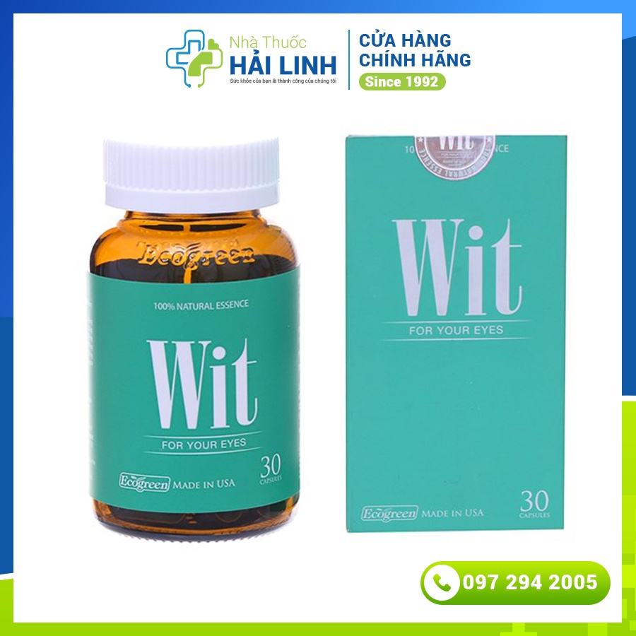 WIT⚡Mua 4 Tặng 1⚡Hộp 30 viên Giúp bảo vệ MẮT, Tăng cường THỊ LỰC