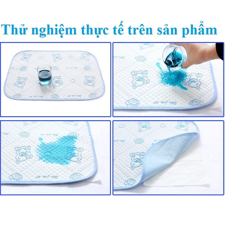 Tấm lót chống thấm 4 lớp cho bé | Thảm lót chống thấm cho giường xe đẩy chiếu ngồi chơi cho bé từ sơ sinh