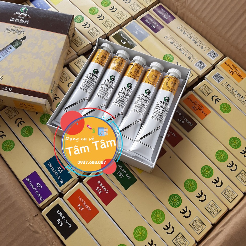 [ TÂM TÂM ]-Sơn dầu Maries, màu dầu Maries tuýp nhỏ 50ml đăng lần 1/2-
