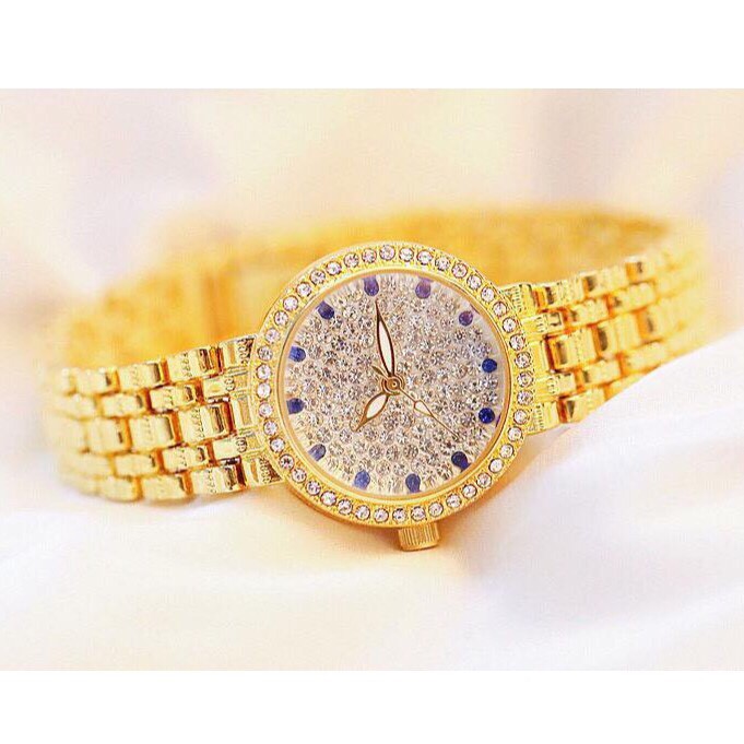 Đồng hồ nữ BS BEE SISTER BSCX dây thép mặt đính đá xanh sang trọng | BigBuy360 - bigbuy360.vn