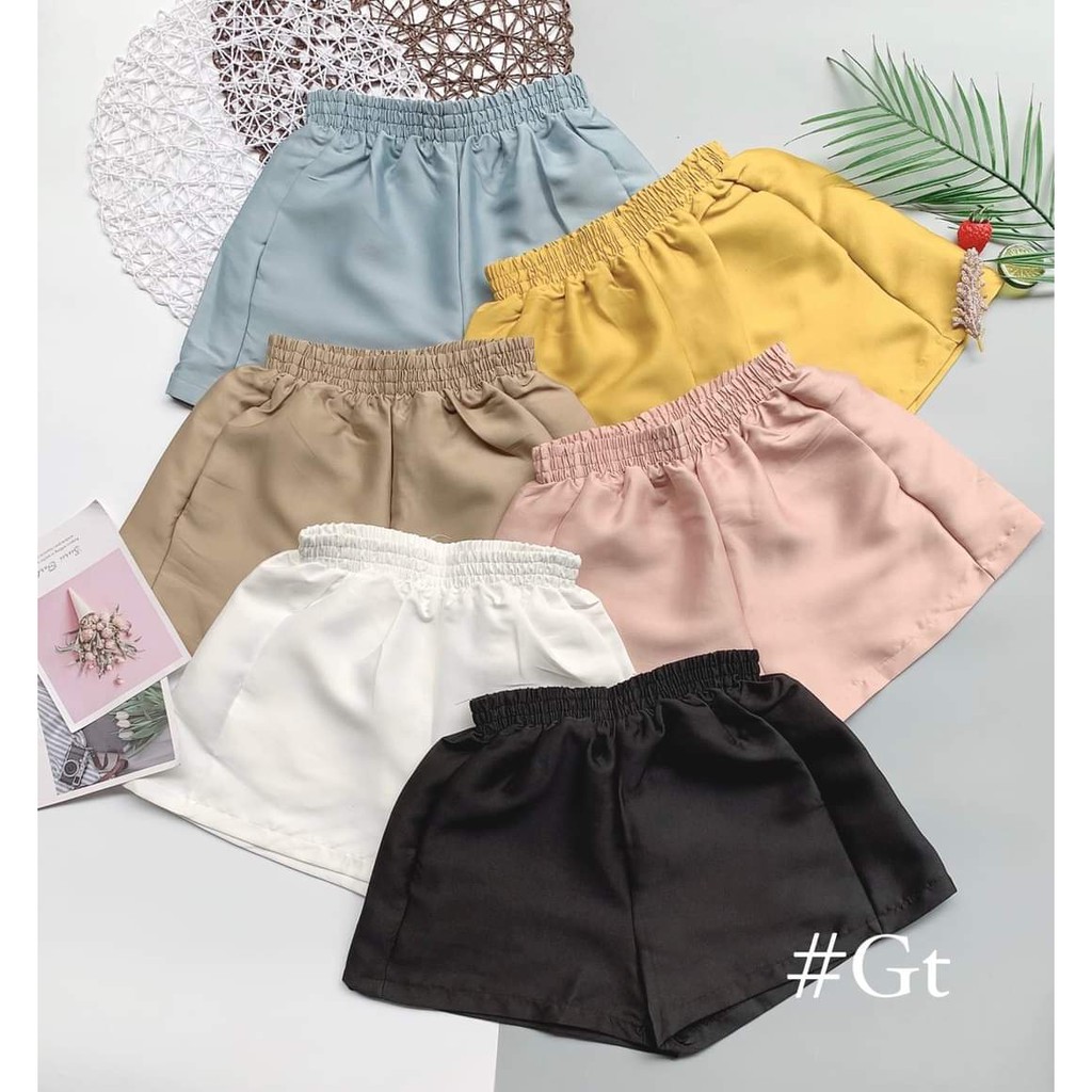 Quần shorts phồng ống rộng cạp chun nhiều màu sắc | BigBuy360 - bigbuy360.vn