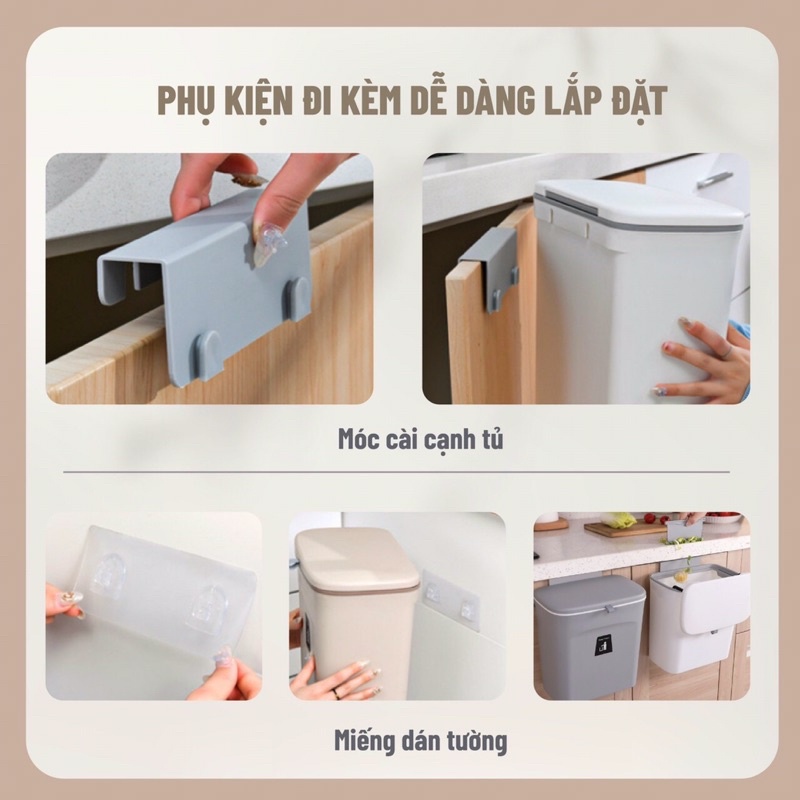Thùng rác treo tường megahome